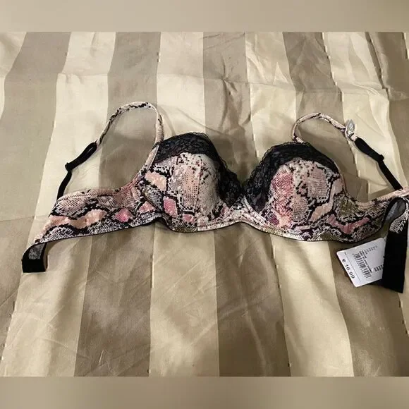 TEZENIS Bra WIEN Pink Snake 3B 80B 36B 1RI1128 New With Tags - Picture 3 of 7